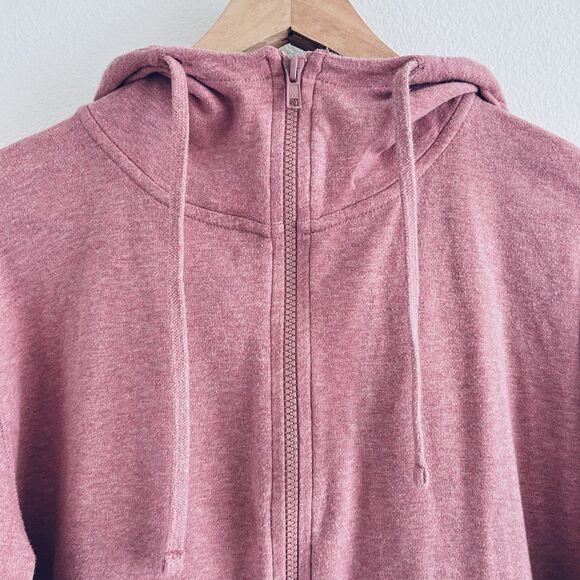 Pact Organic Cotton Pink Full Zip Hoodie Sweatshirt Size Large Sustainable READ - Picture 4 of 14